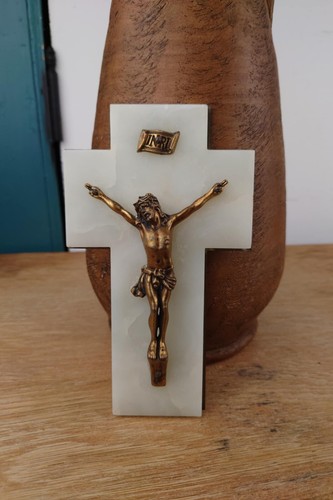 Crucifix ancien laiton - crucifix, en