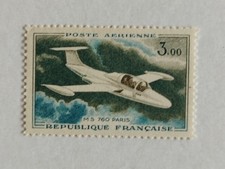 Timbre Poste Aérienne PA39 Neuf** - Morane-Saulnier MS 760 - 1960