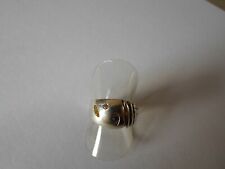 bague en argent massif, dôme trio de pierres, t. 51