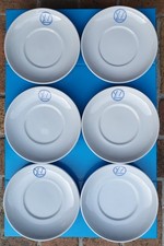COMPAGNIE DES WAGONS LITS 6 SOUS TASSES ASSIETTES  PORCELAINE GIEN DIAM 16,5 cm 