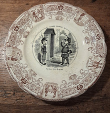 ASSIETTE PARLANTE EN FAIENCE
