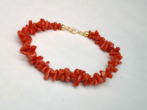 Bracelet corail rouge - corail,
