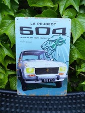 Plaque métal peugeot 504 - métal,
