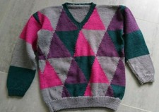 Pull garçon fait main pure laine Anny BLATT