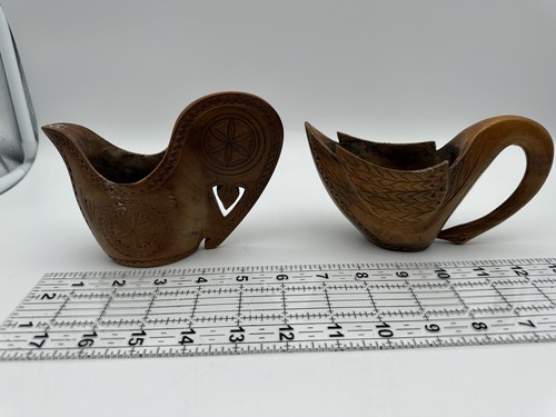 Set vintage hand - hand, carved