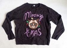 H&M Divided "Merry X-mas" pull Noël fêtes chat S