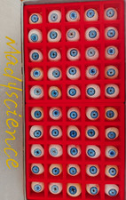 Ensemble prothétique yeux 50 pièces bleu clair nuances naturelles usage médic...
