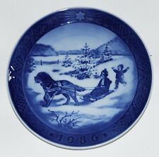 Assiette de Noël Royal Copenhagen Plate vacances de Noël 1986 Juleferie 