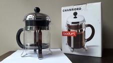 CAFETIERE BODUM  CHAMBORD Acier Chromé 4 tasses comme neuve  parfait état