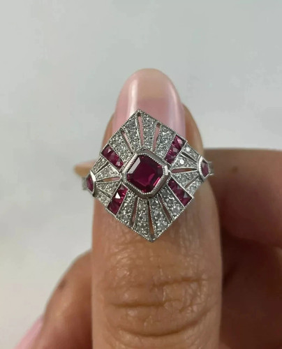 Bague mariage style art - de,