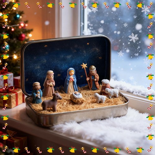 Crèche noël figurines - de,