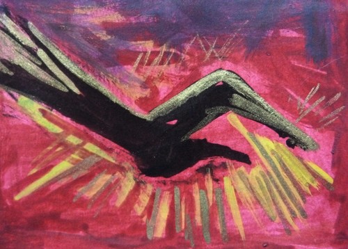 Composition abstraite oiseau - composition, l'oiseau