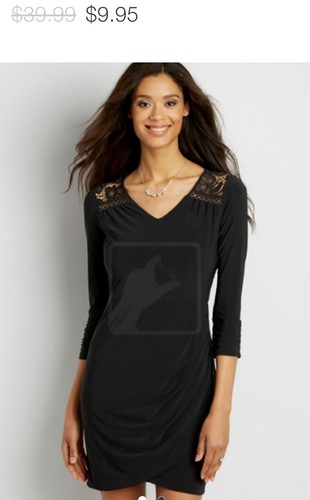 Maurices black lace - , hem