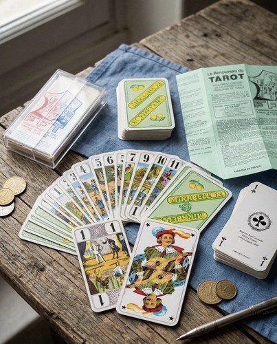Jeu cartes vintage - de,