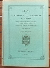 1906 (1786) ATLAS DE LA CENSIVE ARCHEVÉCHÉ DE PARIS T.I PARIS TERRIER PLAN CARTE