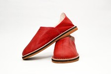 Handmade Red Moroccan Babouche