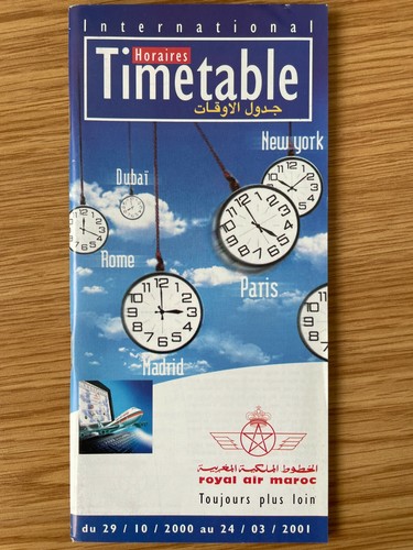 Royal air maroc timetable - air,