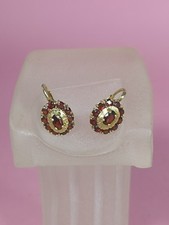 dormeuses anciennes or 18 Carats Grenats