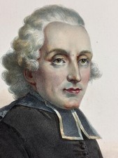 Ancienne gravure portrait Abbé Henry Essex Edgworth Delpech Louis XVI Irlande