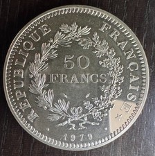 Veme République - 50 francs Hercule 1979 Piefort Argent - 2250 ex