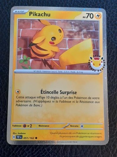 Carte pokemon promo pikachu - carte,