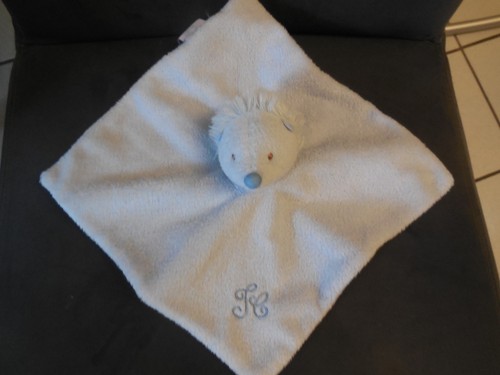 Doudou plat hérisson bleu - doudou,