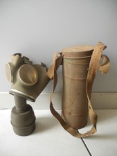 militaria 39-45 masque gaz Défense Passive ww2 gas mask air raid protection 2WK