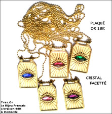 PLAQUÉ OR 18K CRISTAL