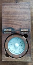 Ancien Compas Marine Ben Marseille Boîtier Acajou/Objet Marin Nautique Ancien