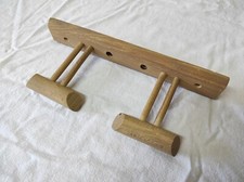 Ancien Porte manteau en bois 2 Patères  28,5 cm de long