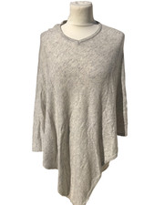 Splendide et original pull cape poncho 100 % cachemire T. unique