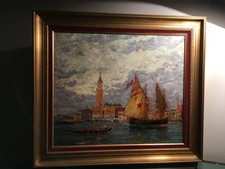 henry gérard.venise le grand canal. h.s.t belle peinture signée