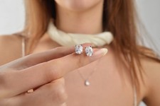 Naturel Moissanite Boucles