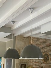 Suspension industrielle cloche PHILIPS - Années 50 - Métal - Electrifiée - 