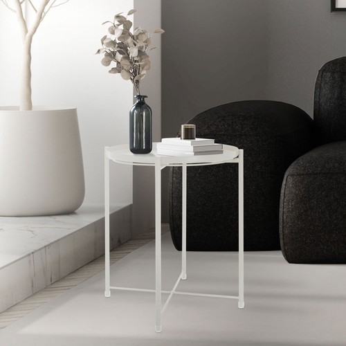 Table appoint ronde blanc - ronde,