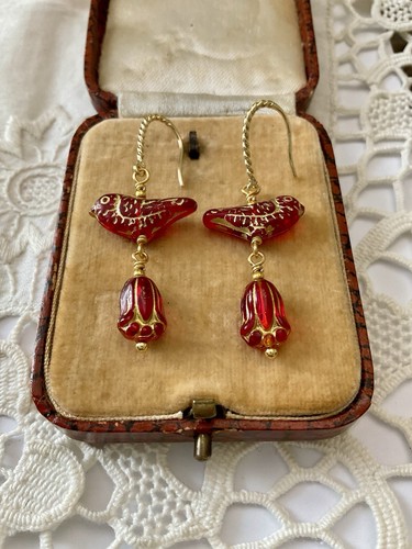 Oiseau murano glass rouge - glass,