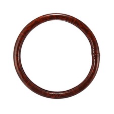 Housse de volant de voiture grain de bois simili cuir marron Universal 