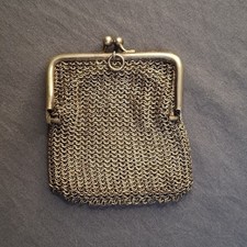Bourse Cotte De Maille En Métal Argenté
