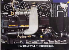 Brochure SAVOIR Renault SAFRANE 2.5  L Turbo diesel de 06 / 1993