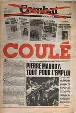 DERNIER NUMERO DU JOURNAL COMBAT  10 JUILLET 1981