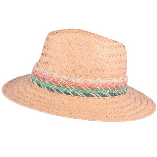 Chapeau paille femme beige