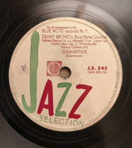 78t jazz sidney bechet - jazz,