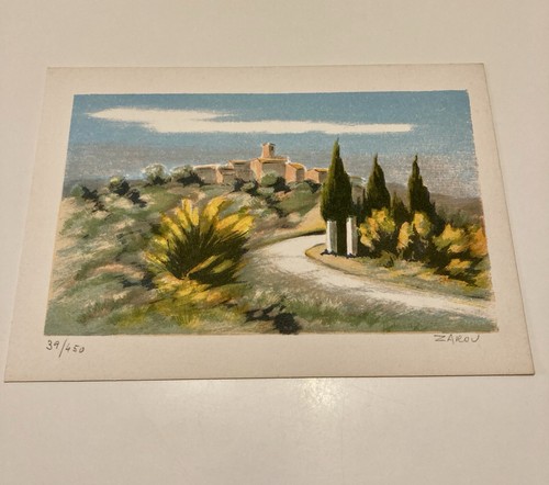 Zarou lithographie paysage - lithographie,