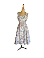 Robe De Couturière, 1950 France Vintage taille 38 Coton Romantique Patineuse