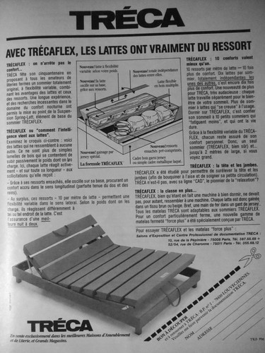 Publicité 1985 matelas - 1985, trÉca