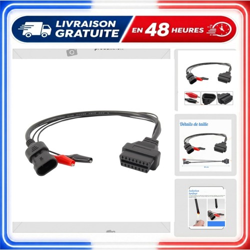 Cgeamdy câble adaptateur obd2 - câble,
