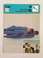 CARTE EDITIONS RENCONTRE 1980 / LUGE - HANS RINN ET NORBERT HAHN