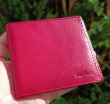 Portefeuille homme femme vintage rouge Pierre Cardin wallet red leather rétro
