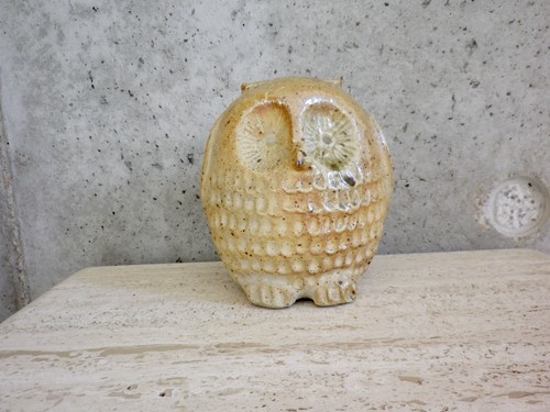 Chouette hibou tirelire grès