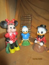 Lot de 3 figurines Disney "celloplast" Made in Australia / Minnie Picsou 